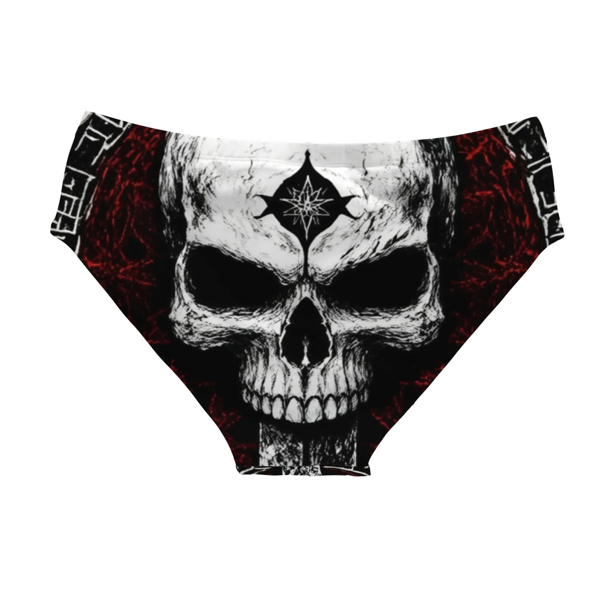 Rune Skull Swim Trunks Lightweight Comfortable Sexy Men's Triangle Swim Trunks Pool Party Beach Vacations Edgy Sexy Mens Bikinis - view 2