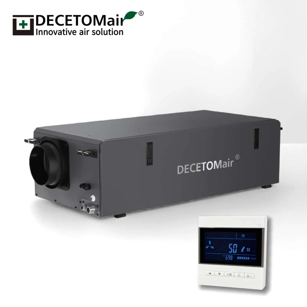 Smart Whole House Central Duct-Mounted Evaporative HVAC Humidifier AHU with Fresh for System for Bedroom and Outdoor Use