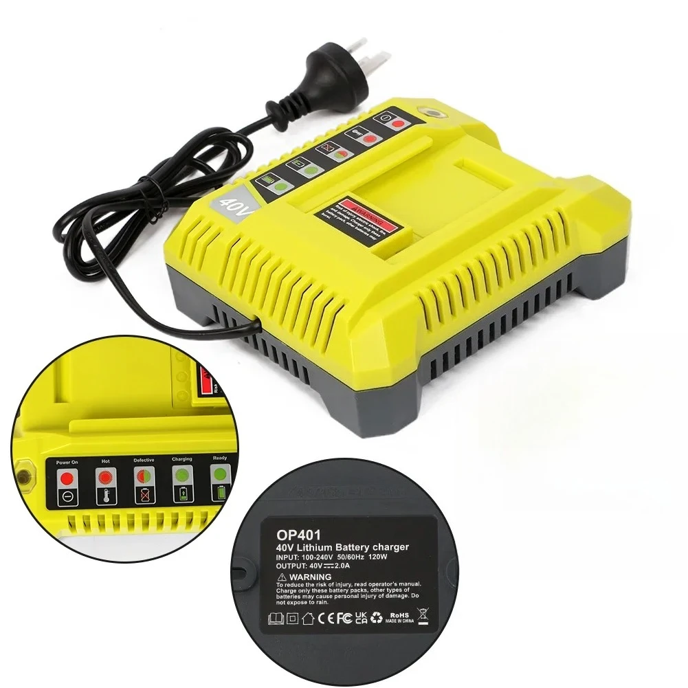 

Battery Charger original For Ryobi 36V/40V Li-ion BPL3626 BPL3640 OP4040 BCL3620 with 2 USB Ports
