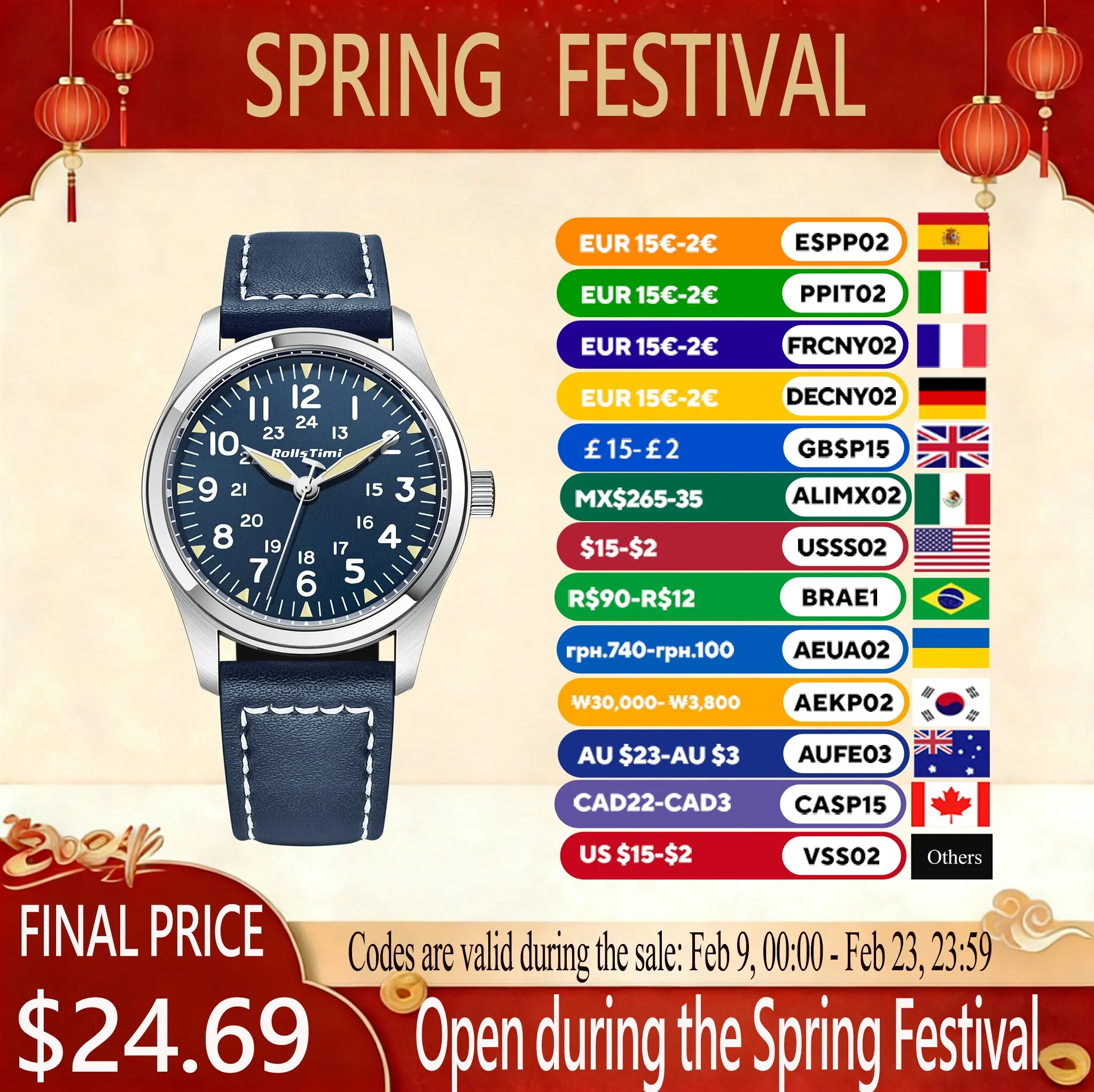 ROSSITIMI 2026 nouveaux hommes montre à Quartz 42mm Noble luxe excellente qualité bracelet en cuir pointeur lumineux fonction étanche