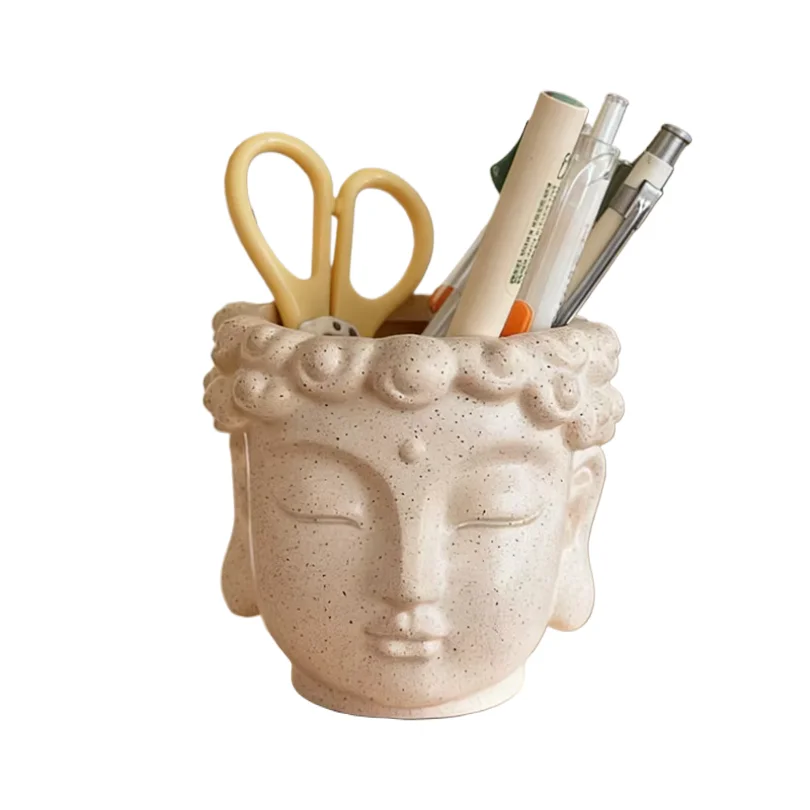 

Creative Buddha Resin Handicrafts Ornament Gift Statue Flowerpot Green Potted Plants Container Home Courtyard Garden Decor