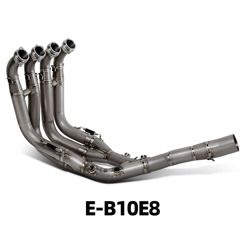 

E-B10E8 Full Kit Exhaust Line For BMW S1000RR S1000R 2019-2025 Titanium Header Escape Front Link Pipe Slip On Original Muffler