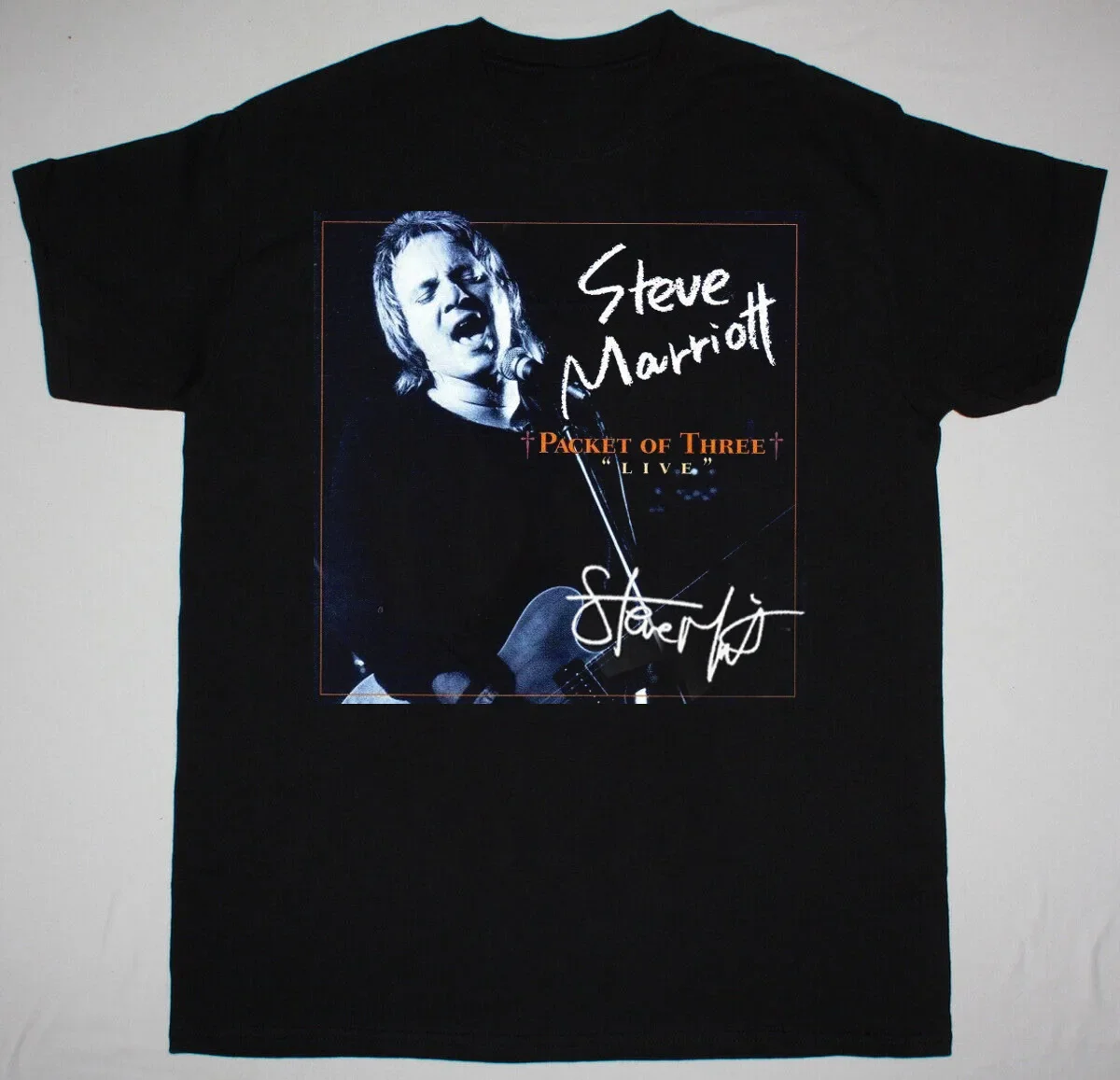 Marriott, Steve - Packet of Three Gift For Fan Black All Size Gift T-Shirt HE946