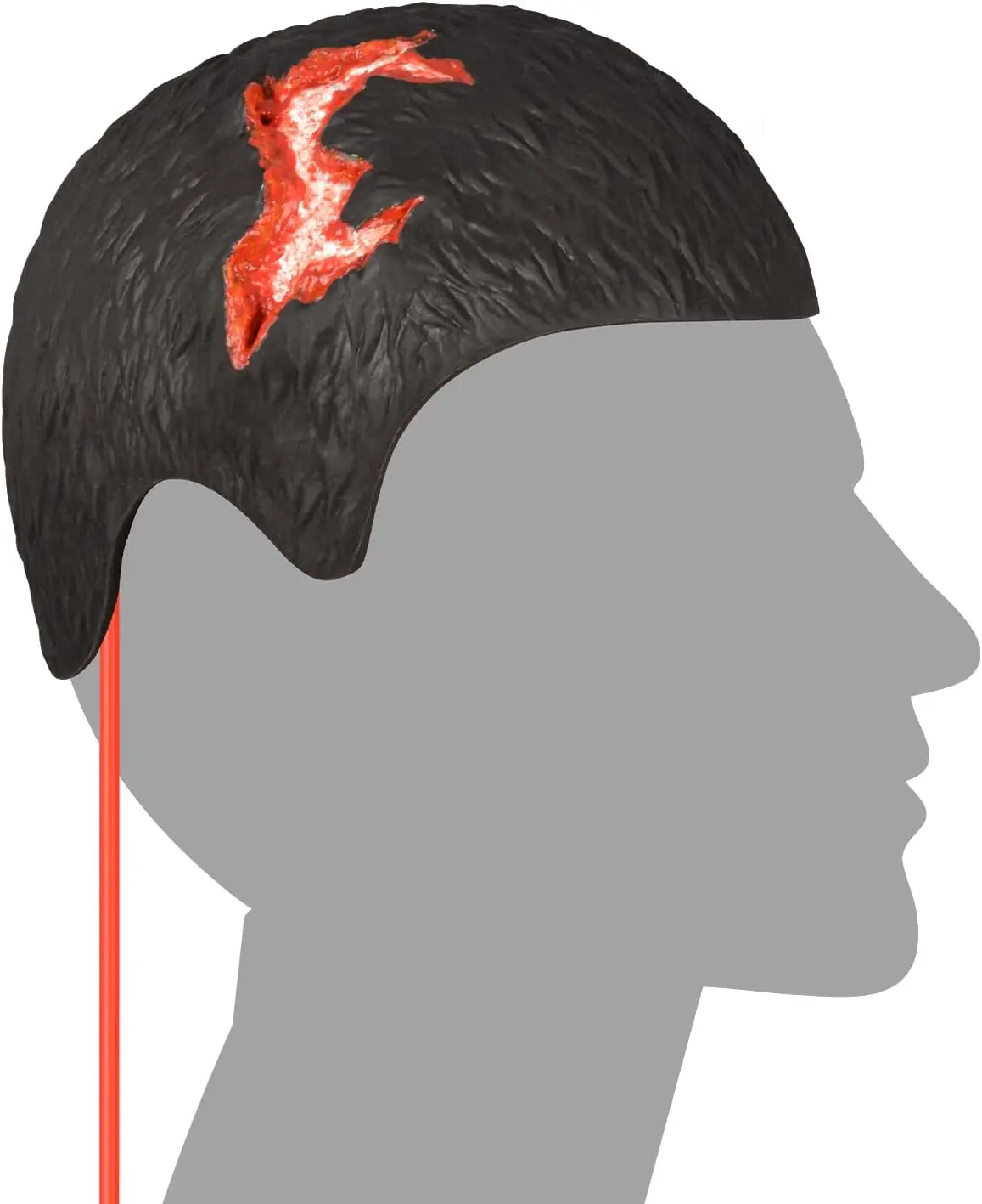 Open Scalp Wound Moulage Model Wearable Wound Packing Bleeding Control Trainer for Medical Student First Aid Education