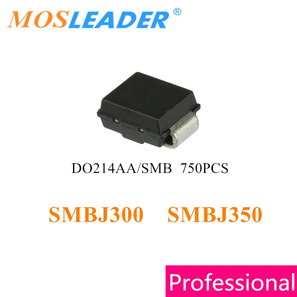 

Mosleader TVS 750 шт. SMBJ300 SMBJ350 SMBJ300A SMBJ350A SMBJ300CA SMBJ350CA DO214AA 300 в 350 в 500 Вт, сделано в Китае, высокое качество