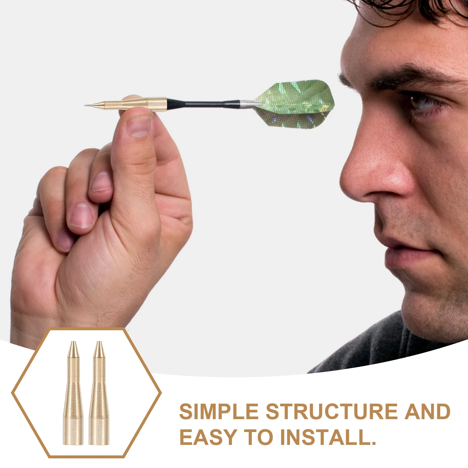 

12Pcs Metal Dart Shafts Accessories Copper Durable Throwing Game Replacement Professional Rods Metal Shafts Accessories