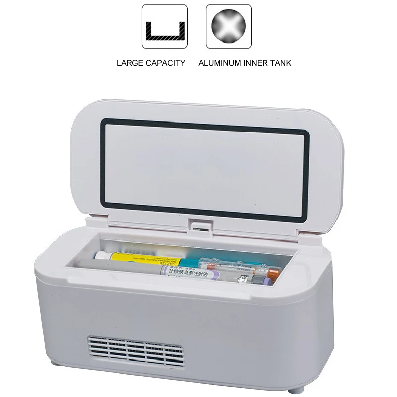 Réfrigérateur portable à insuline, modèle de mise à niveau, refroidisseur pour voyage, voiture, maison, utilisation à température constante, stockage de médecine, 2-8 ℃, 16800mAh