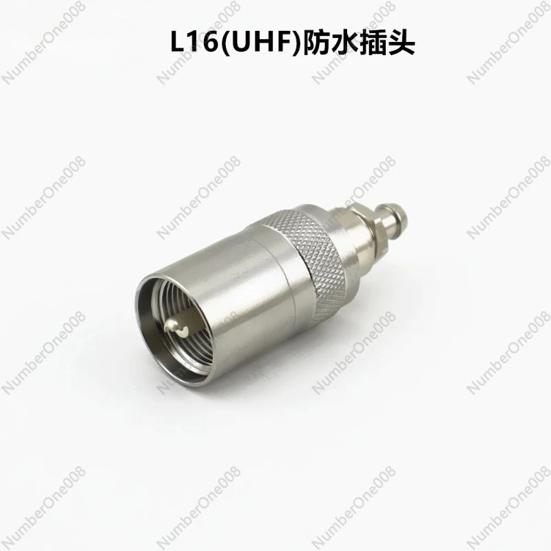 L16 UHF Waterproof Plug Flaw Detector Probe Wire Connector, Immersion Probe Connection Wire, Stainless Steel Connector