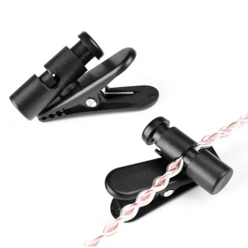 Rotatable Cable Cord Clip 360 Degree Headset Clamp Collar Shirt Holder For Headphone Cord Wire Collar Clip Earphone Accessories