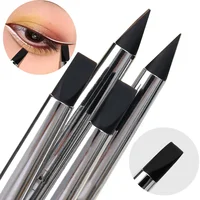 Cepillo delineador de ojos de silicona, hoja multiusos, pinceles para lápiz labial y cejas, fácil de usar, bolígrafo para pintar uñas, herramientas de modelado para dar forma a los ojos