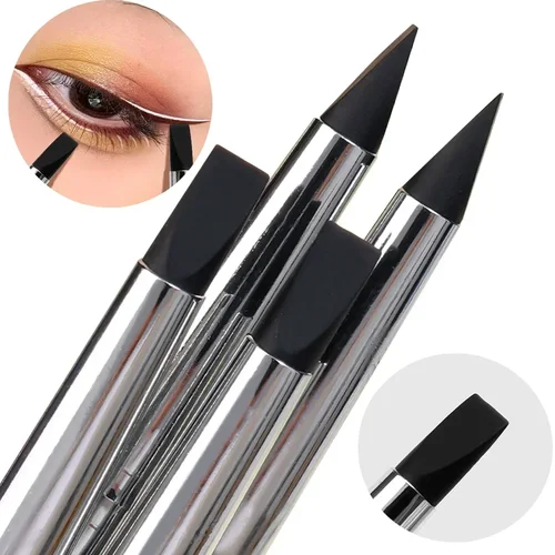 Imagen 1 del producto Cepillo delineador de ojos de silicona, hoja multiusos, pinceles para lápiz labial y cejas, fácil de usar, bolígrafo para pintar uñas, herramientas de modelado para dar forma a los ojos