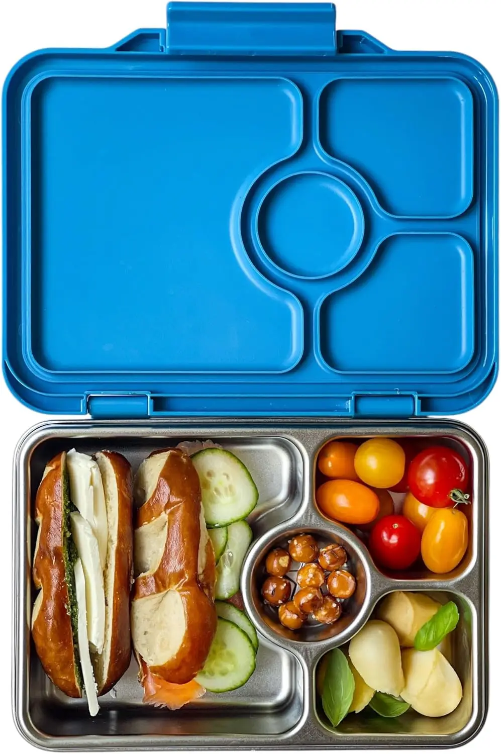 

Leakproof Stainless Steel Bento Box for Kids & Adults - Reusable, BPA-Free Lunch Container with Divided Compartments