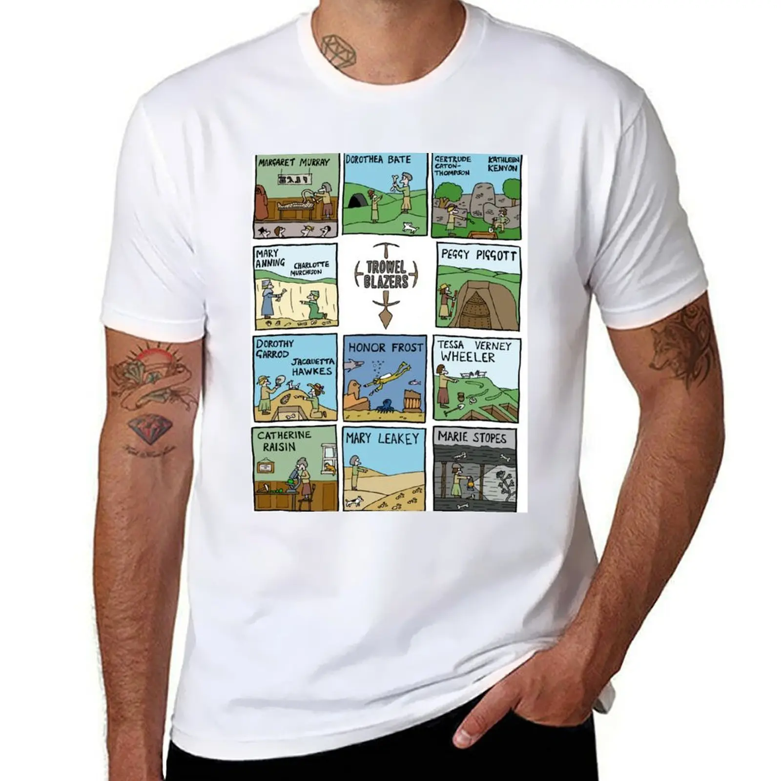 

Raising Horizons TrowelToon WHITE T-Shirt man t shirts graphic man t shirt summer T-Shirt