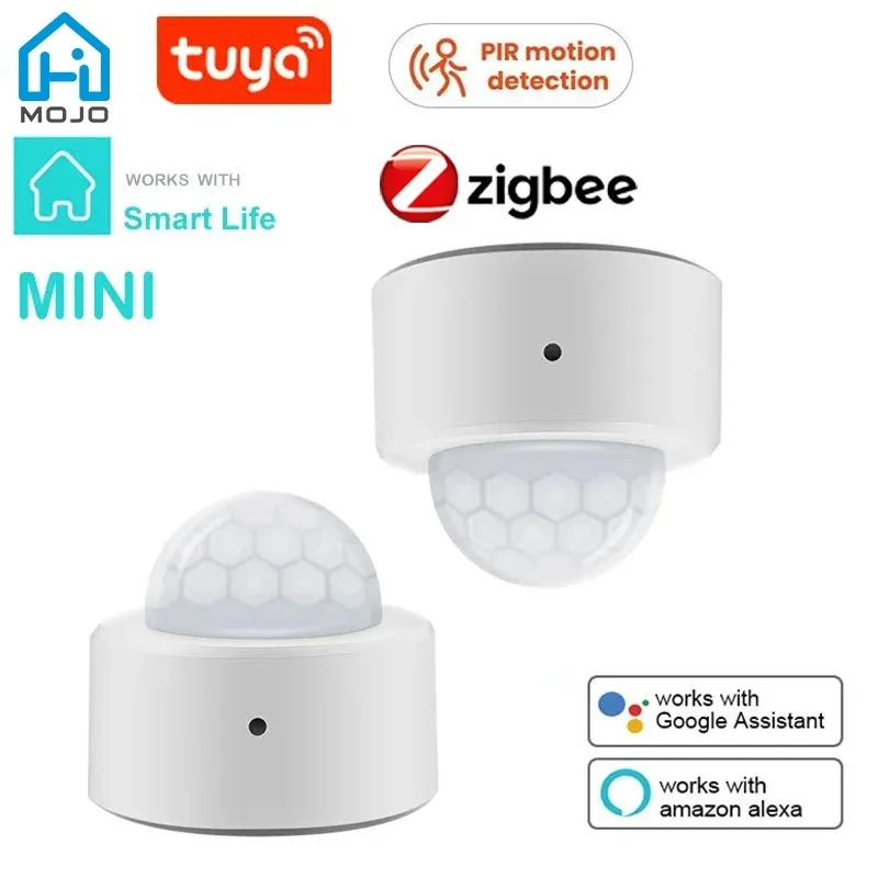 Tuya ZigBee Mini Smart PIR Motion Sensor Wireless Human Body Infrared Sensor Detector Alarm App Control Alexa Google Home