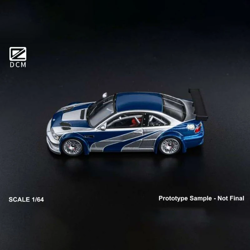 ミニカー DCM 1/87  M3 E46 GTR NFSMW DCM 1:64 M3 E46 GTR Need for Speed Painting Job Alloy Diecast Car