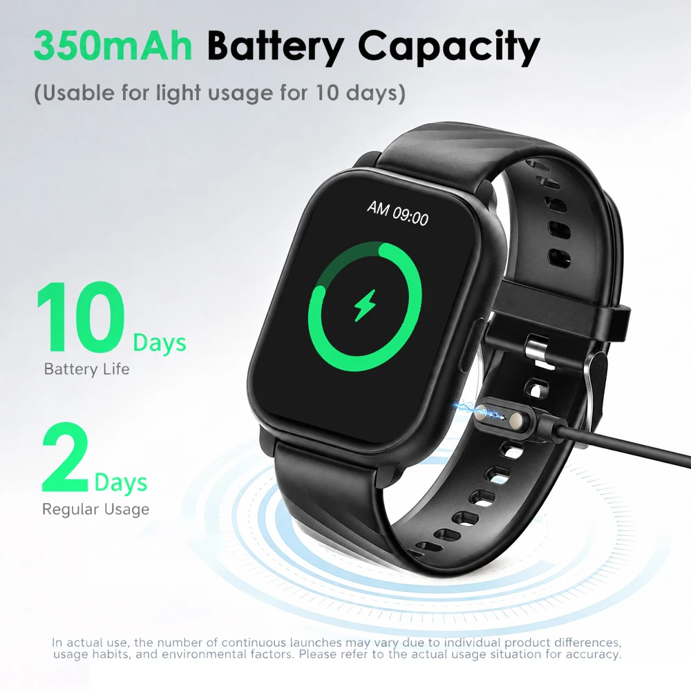AOC Smartwatch Global Version 2.01Inch AMOLED HD Display IP68 Waterproof App Control Fitness Monitoring Bluetooth Watch