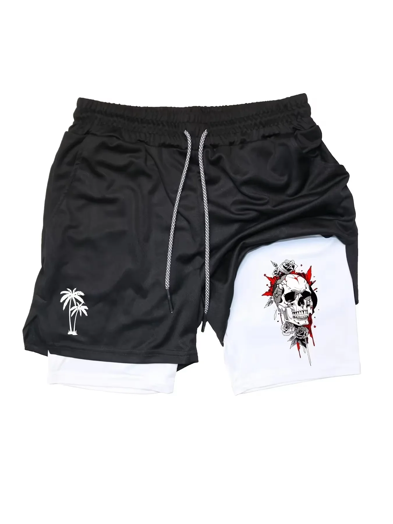

Men's 2 in 1 Quick Dry Shorts Double Layer | Summer Gym Running Workout Breathable Elastic Fashion Print HX0001