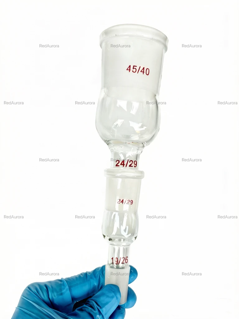 24/29 Female 14/23 Female to  Male Glass Joint Glass Reducing Transfer Adapter Glassware Laborotary