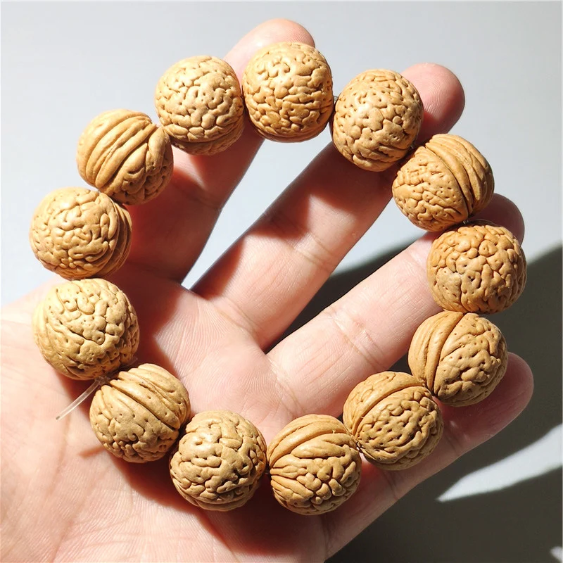 

Crafts Pecan Walnut Hu Bracelet Brain Texture Dense Grain Small Hand Plaything Hand Toy Antique Single Ring Bracelet Ornament