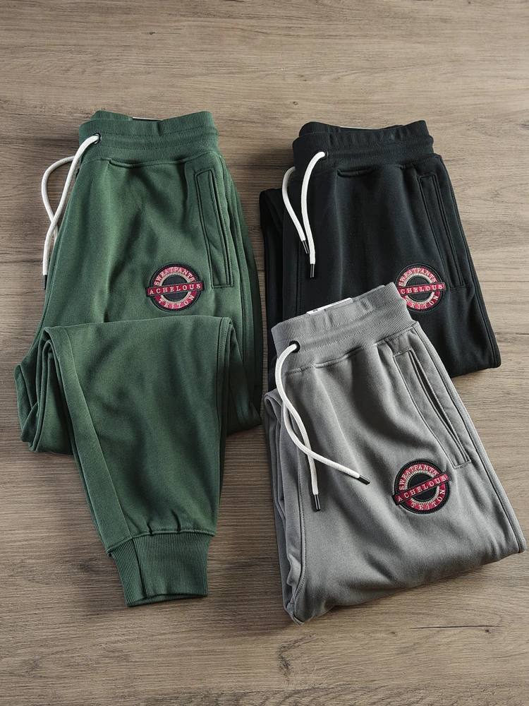 

Новые мужские повседневные свободные хлопковые спортивные брюки 2024 года, модные брюки-джоггеры с эластичным поясом, для весны и осени