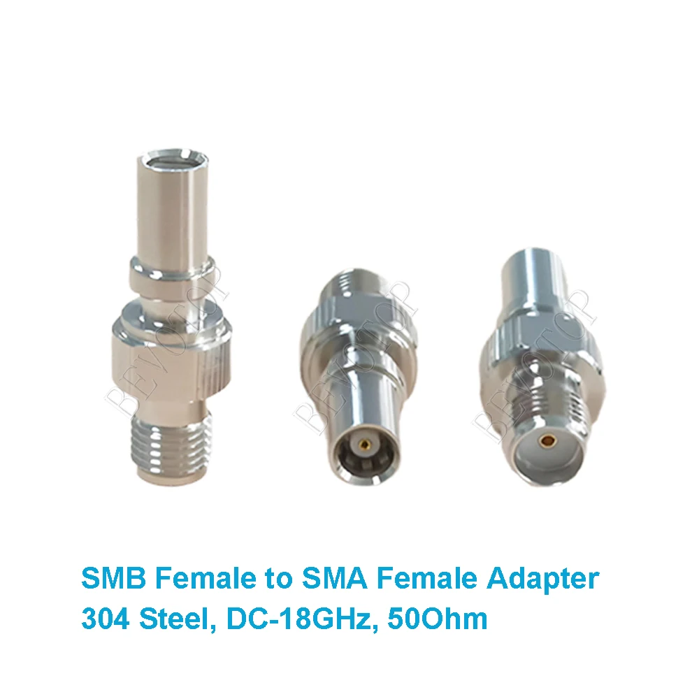1PCS SMA Female Jack to SMB Female Adapter 304 Steel VSWR≤ 1.2 DC-18.0GHz High Frequency Connector High Quality