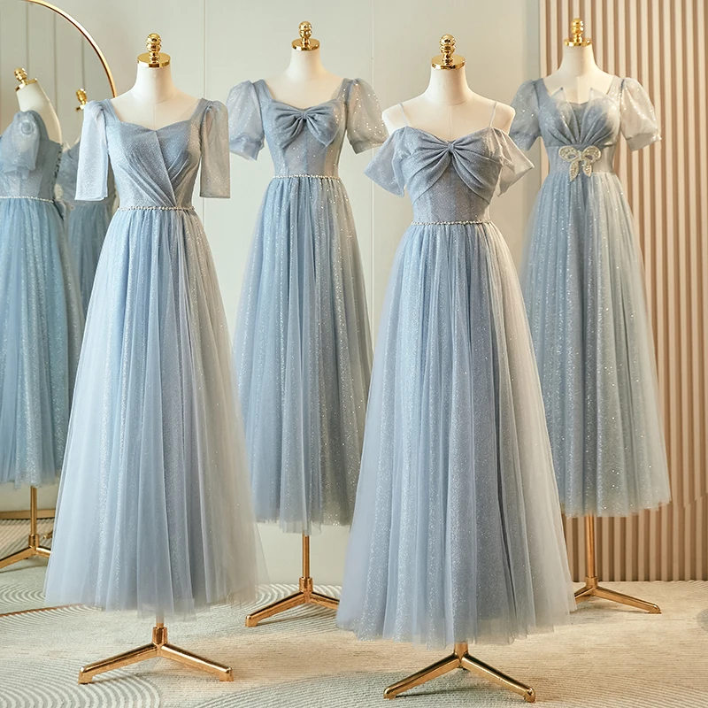 

Maids of Evening Gown Wedding Sister up High-End Slimming Art Exam Host Winter Women's Faion Korean Sle A-Lin...