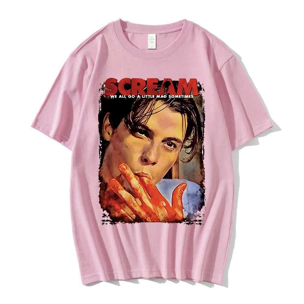 Scream Movie Scream 90s Horror Movie Shirt Billy Loomis T Shirt Halloween Movie Shirt We All Go A Little Mad Billy T Shirts Tops