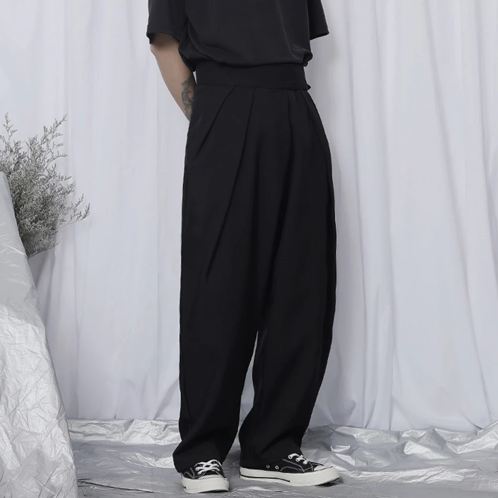 Y2k Plain Leisure Wide Leg Harem Pants Streetwear Fashion Dark Japanese Nightclub Youth Outdoor Niche Trend Skirt Pants 2026