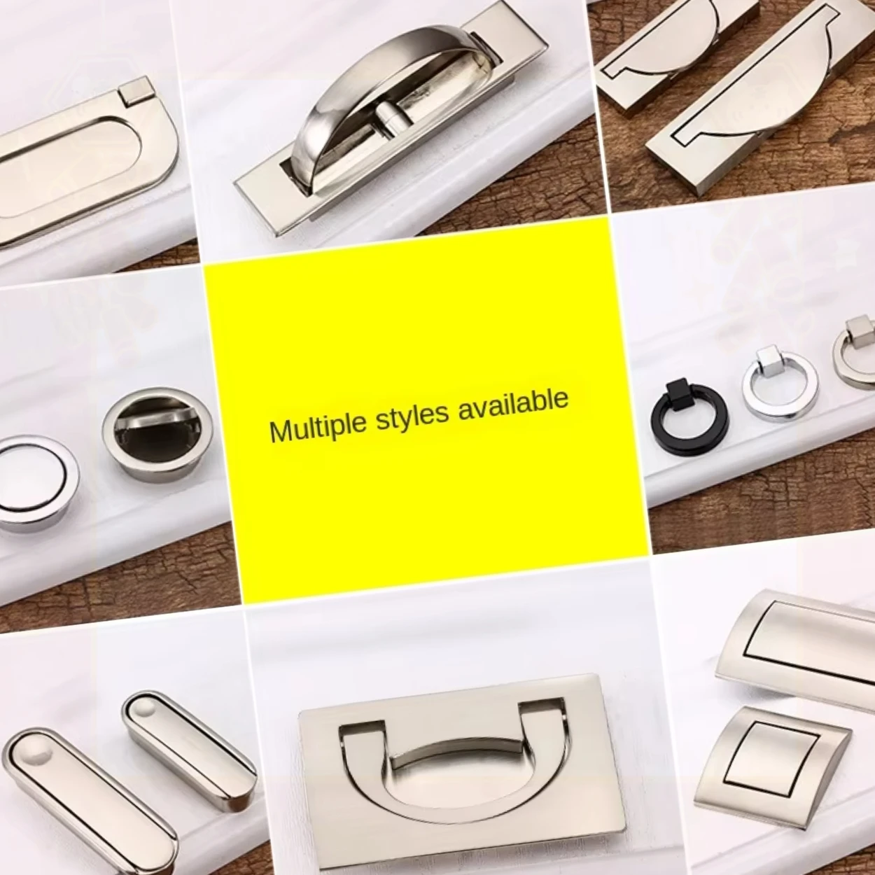 Tatami Round Color Handle Embedded Invisible Rotary Embedded Concealed Drawer Closet Door Surface Mounted Fastener
