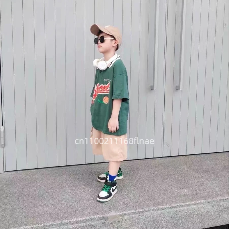 Costume da spettacolo di danza di strada per bambini, costume da ballo di strada per ragazzi hip-hop, set di passerelle di danza jazz per ragazze hip-hop
