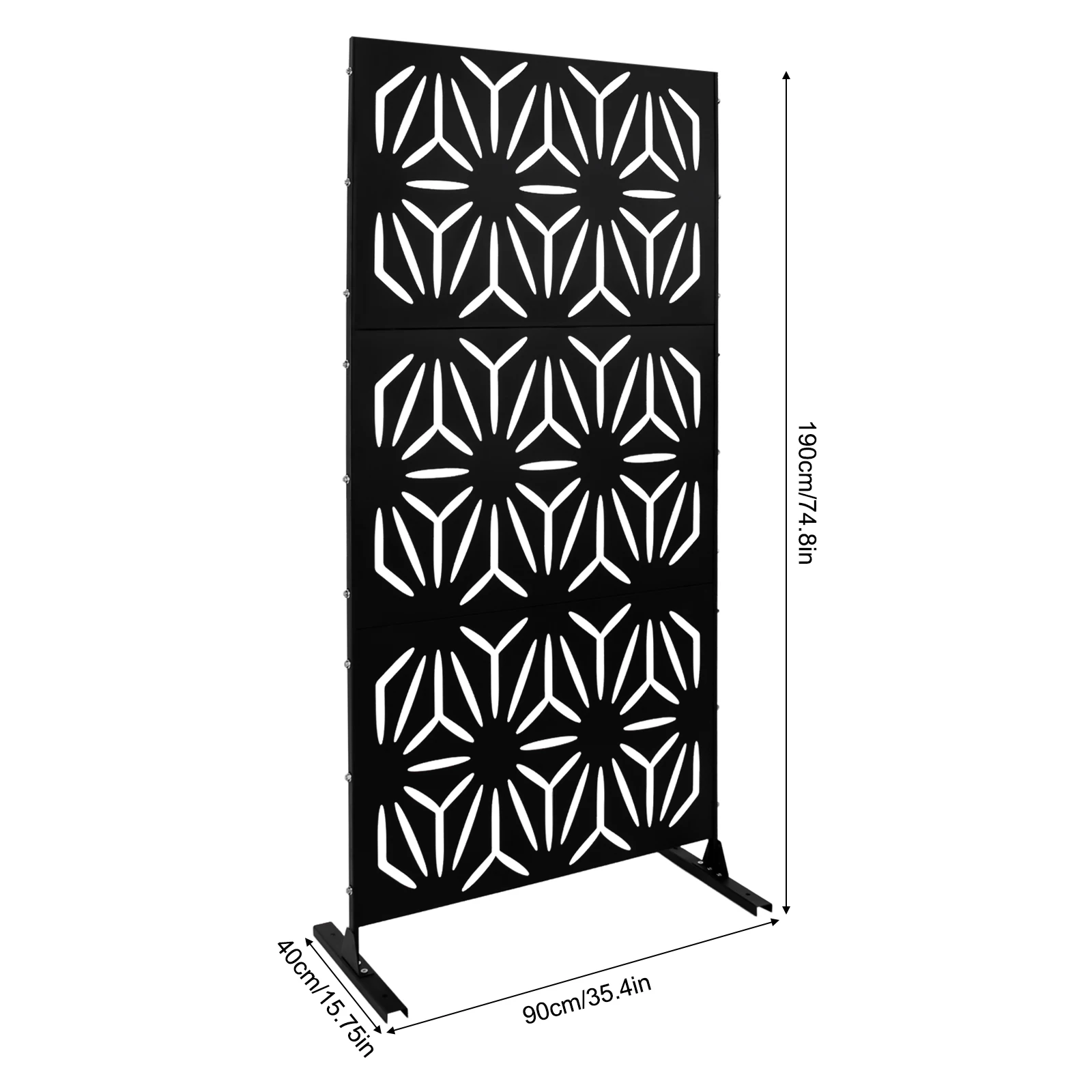 Multi-Functional Steel Patio Privacy Screen with Adjustable Height and Removable Panels – Ideal for Dividing Spaces, Privacy,