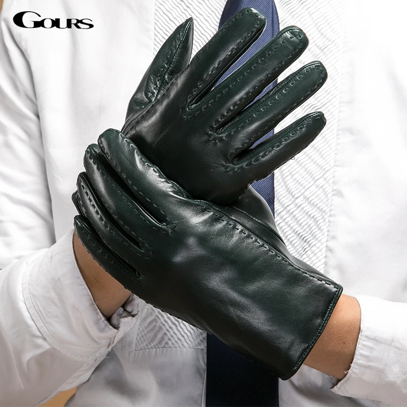 thiened-een-genuine-goat-leather-gloves-for-men-faionable-winter-driving-cycling-thin-sle-gloves-with-fce-inside
