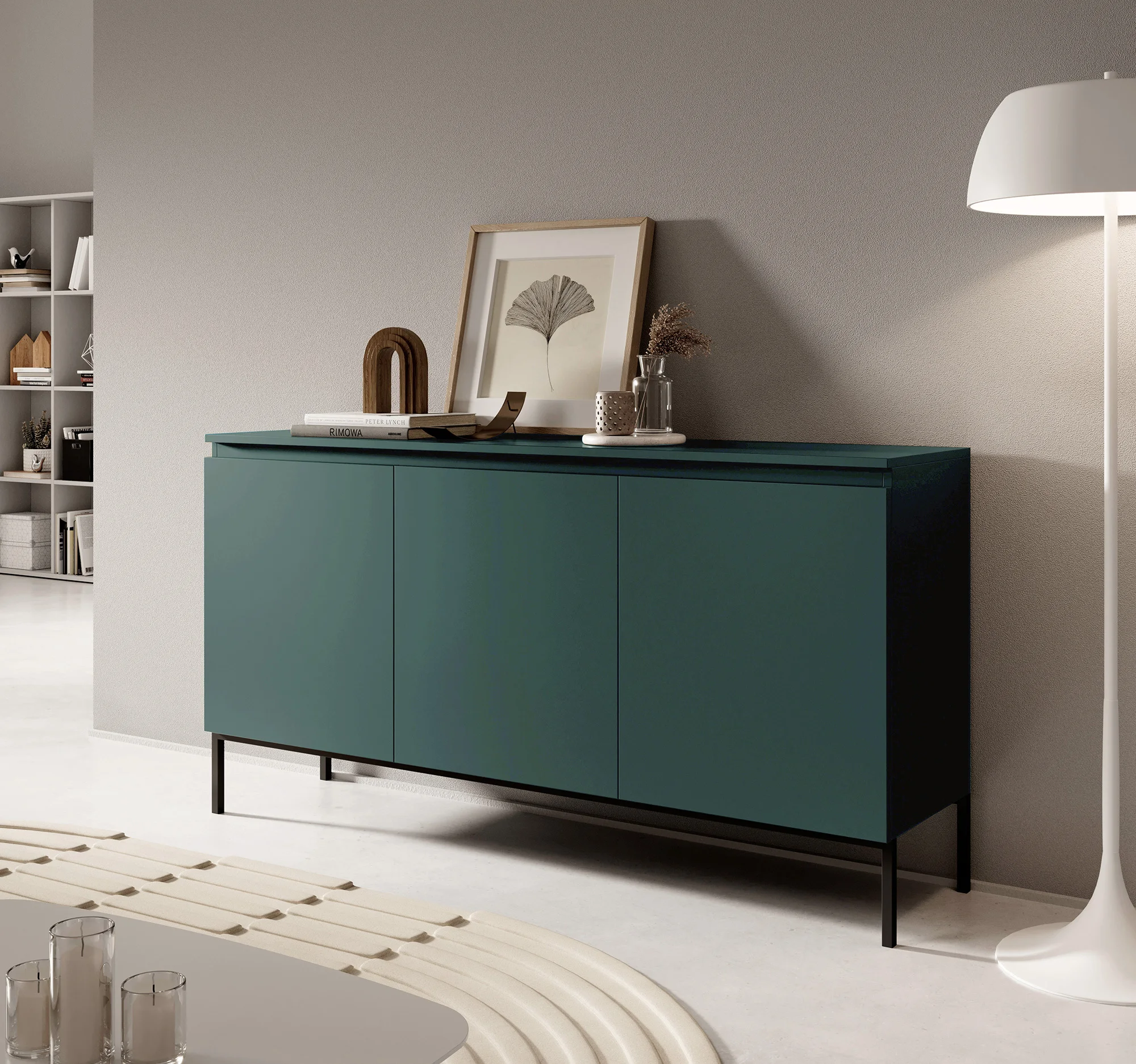 For Matte Painting MDF Kitchen Cabinet Designs 3 Door Buffet Sideboard Storage Cabinets Modern Dining Room Furniture