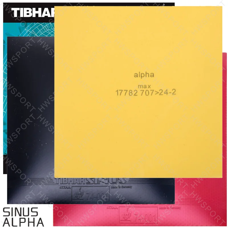 TIBHAR Sinus Series-hoja de goma pegajosa para tenis de mesa, hoja de goma de Ping Pong con esponja de alta elasticidad prediseñada