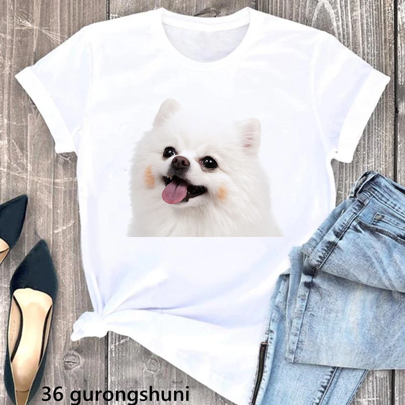 Kawaii Dog Lover Animal Print Tshirt Girls Chihuahua/Corgi T Shirt Femme Summer Short Sleeve T-Shirt Female Harajuku Shirt