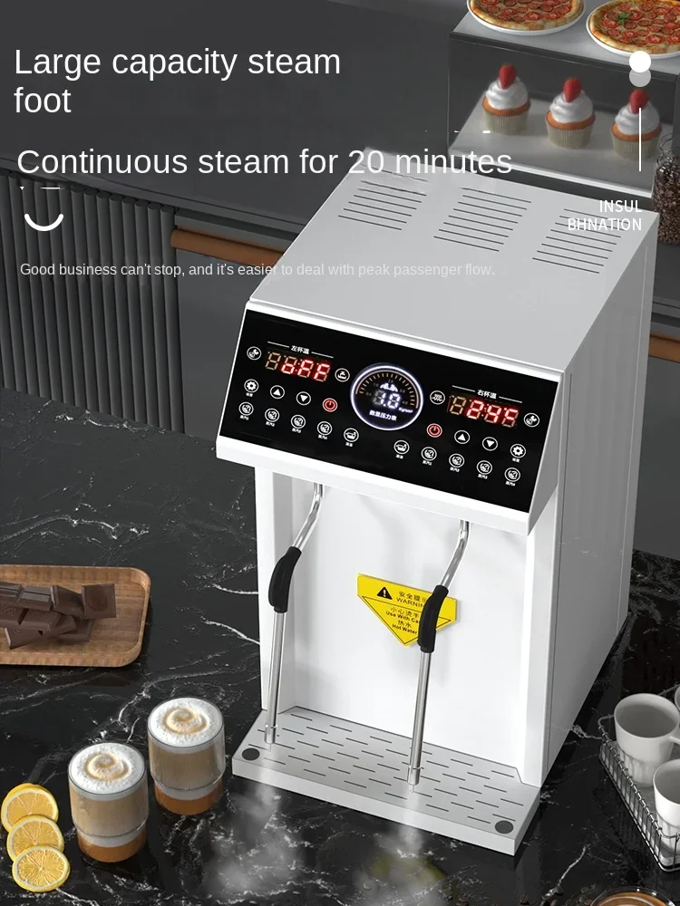 L'm Fixed Temperature Steam Engine Commercial Milk Tea Shop Double-Headed Steam Milk Frother Coffee Shop