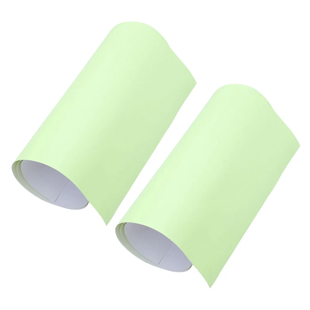 2Pcs Night Glow Decorative Film Self-Adhesive Photoluminescent Sheet for DIY Crafts Cup Decals Phone Cases Safety Signs Luminous