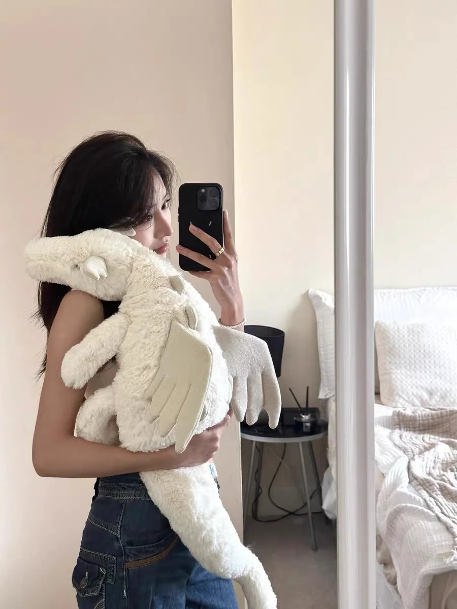 10/50/66cm Creative Full Size Plush Sky Flying Rainbow Dragon Toy Soft Stuffed Animal Pillow Fun Lazy Snow Dragon Kids Gift