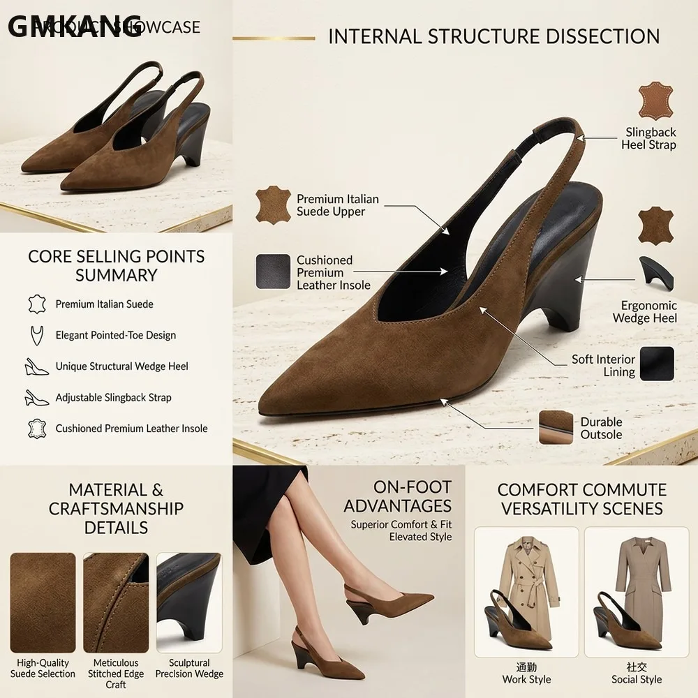 Pointed Toe V Shape Back Slip On High Heel Shoes Women Business Dress Pumps Office Work Heels Comfortable Patent Leather