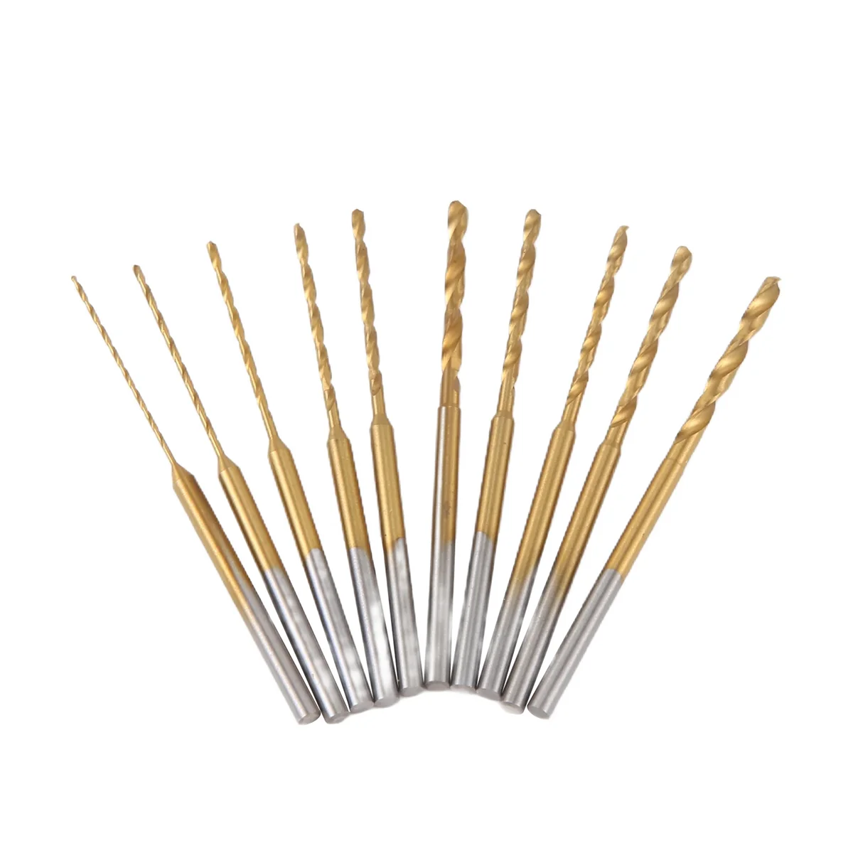 Drill BitMicro-Twist Drill Bit Set - 10Pcs 0.6mm-2.2mm Tiny Drill Bit 2.35 Shank HSS