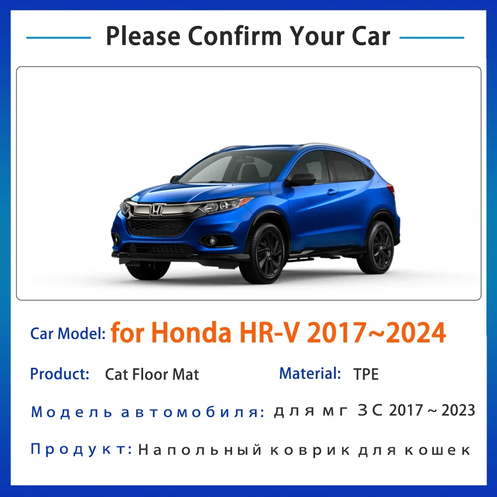 TPE for Honda HR-V HRV HR V 2016~2022 2018 2017 Accessories Full Surround Protective Liner Foot Pads Carpets Non-slip Floor Mats