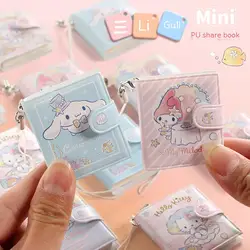 Sanrio Cartoon Mini Notepad Kawaii My Melody Kuromi Cinnamoroll Notebook Portable Pocket Hand Book Stationery Students Supplies