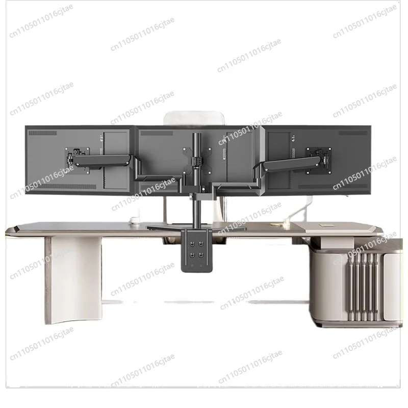 Three-screen Monitor Bracket, Product Word Three-screen Multi-screen Splicing Cantilever Lifting and Rotating Computer Screen