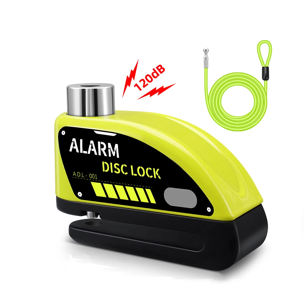 AliExpress UK Extractme Randpow Motorcycle Disc Lock Bike Wheel Padlock Motorcycle Alarm Waterproof Scooter Alarm Lock Anti-Theft Padlock Alarm Lock
