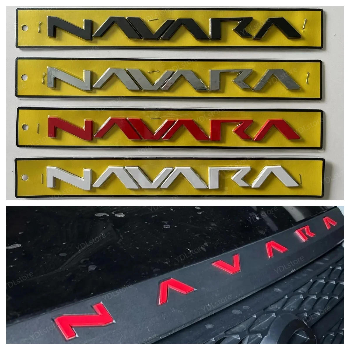 3D ABS Car Letters Front Hood Logo Sticker Tail Door Bumper Badge Auto Rear Trunk Emblem Accessories Fit For NISSAN NAVARA NP300