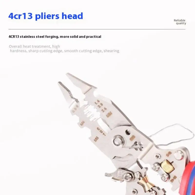 Multifunctional Wire Stripper With Electrical Test Pen Foldable Cable Cutter Crimper Tool, Electrical Folding Pliers For Cutting