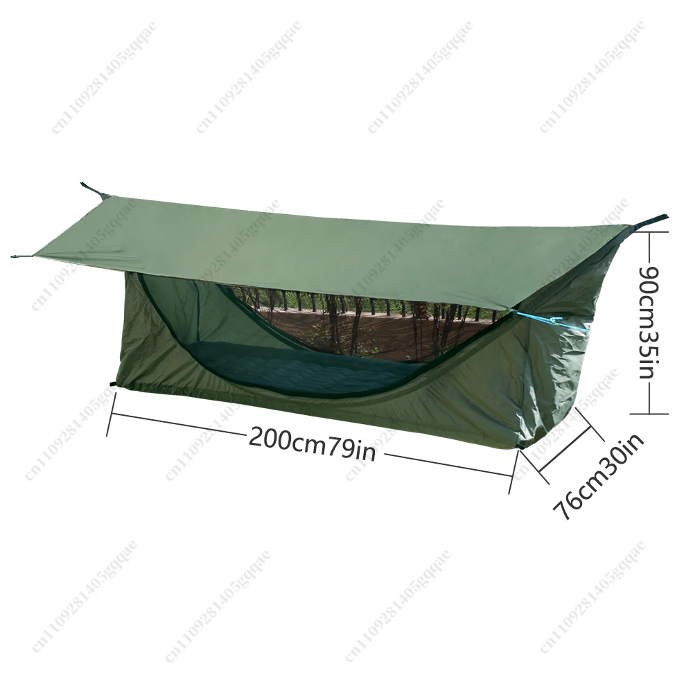 Neues Design Gartenschaukel-Hängematte mit aufblasbarer Matratze, Moskitonetz und Sonnenschutz, wasserdichte Plane für Outdoor-Camping – Detail 2