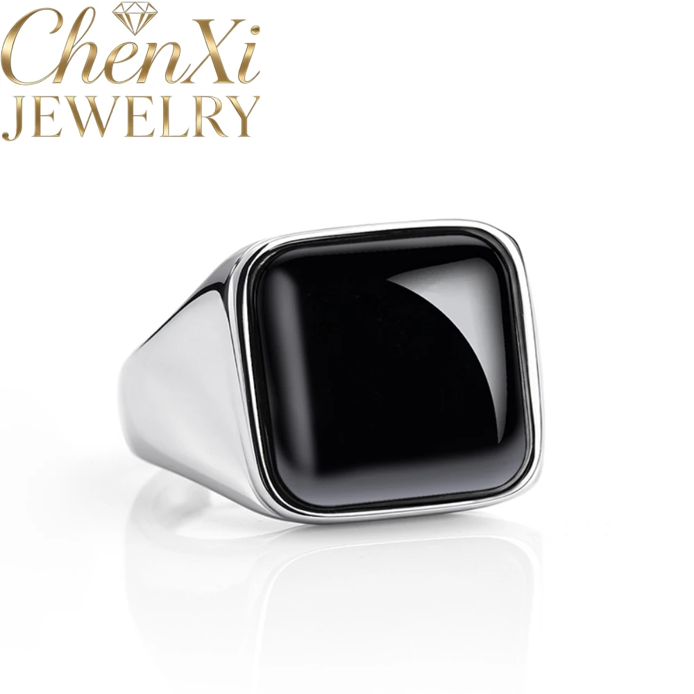 Natural genuine A-grade ice-grain black jadeite jade ring S925 silver setting high-end men's ring with adjustable design Gift