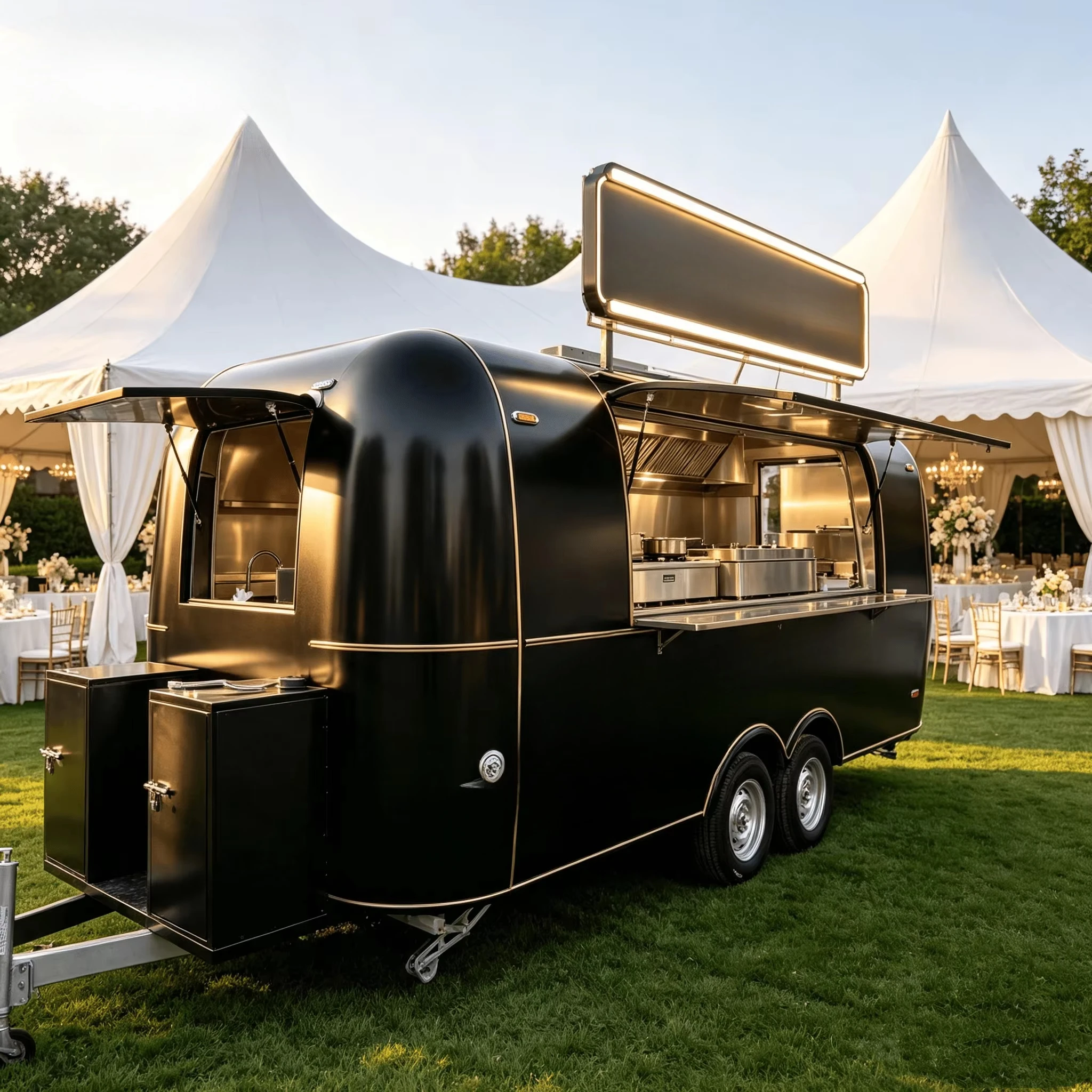 Food Kiosk Design Mobile Food Cart Street Cart  Vending Kiosk Catering Business Outdoor Mobile Snack  Truck