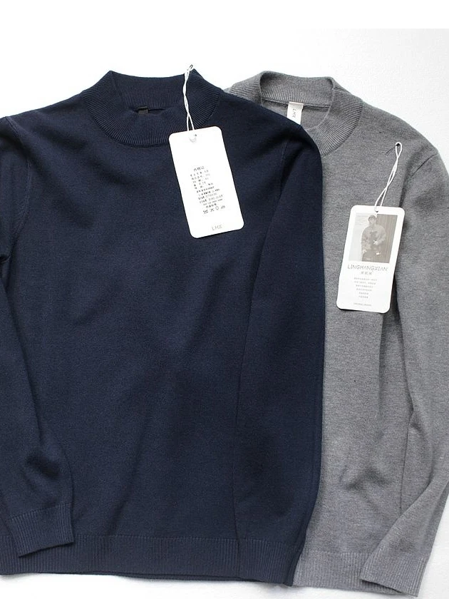 

Новая мужская модная основа с высоким воротником, мягкий, приятный для кожи, эластичный, дышащий, цветной, универсальный, круглый, Ne